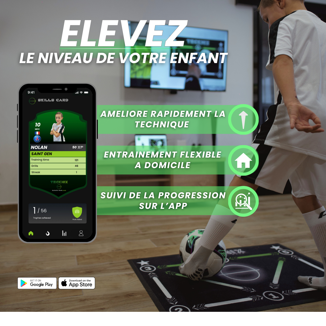 TAPIS D'ENTRAÎNEMENT DE FOOT ELITE + PROGRAMME DE FORMATION TECKNIX PRO™